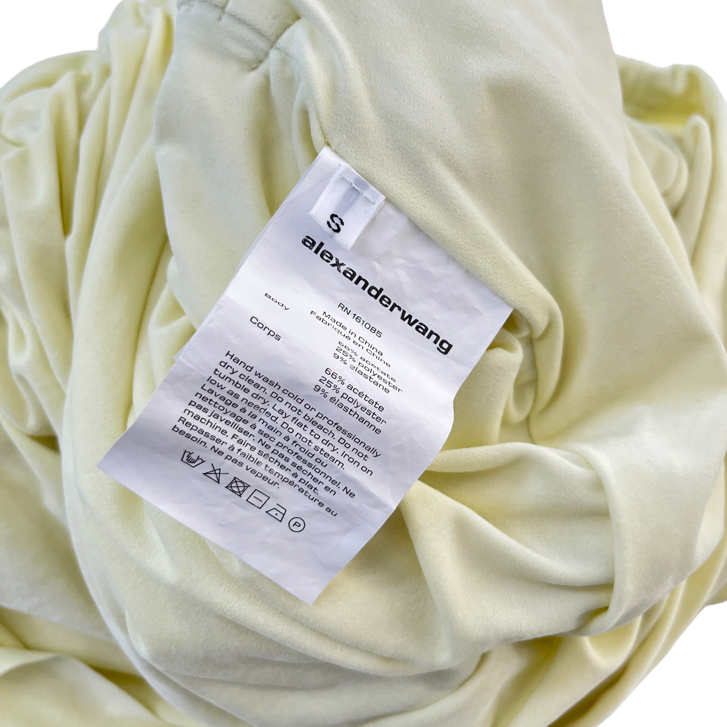 Alexander Wang Interwoven Off Shoulder Mini Dress in Tender Yellow