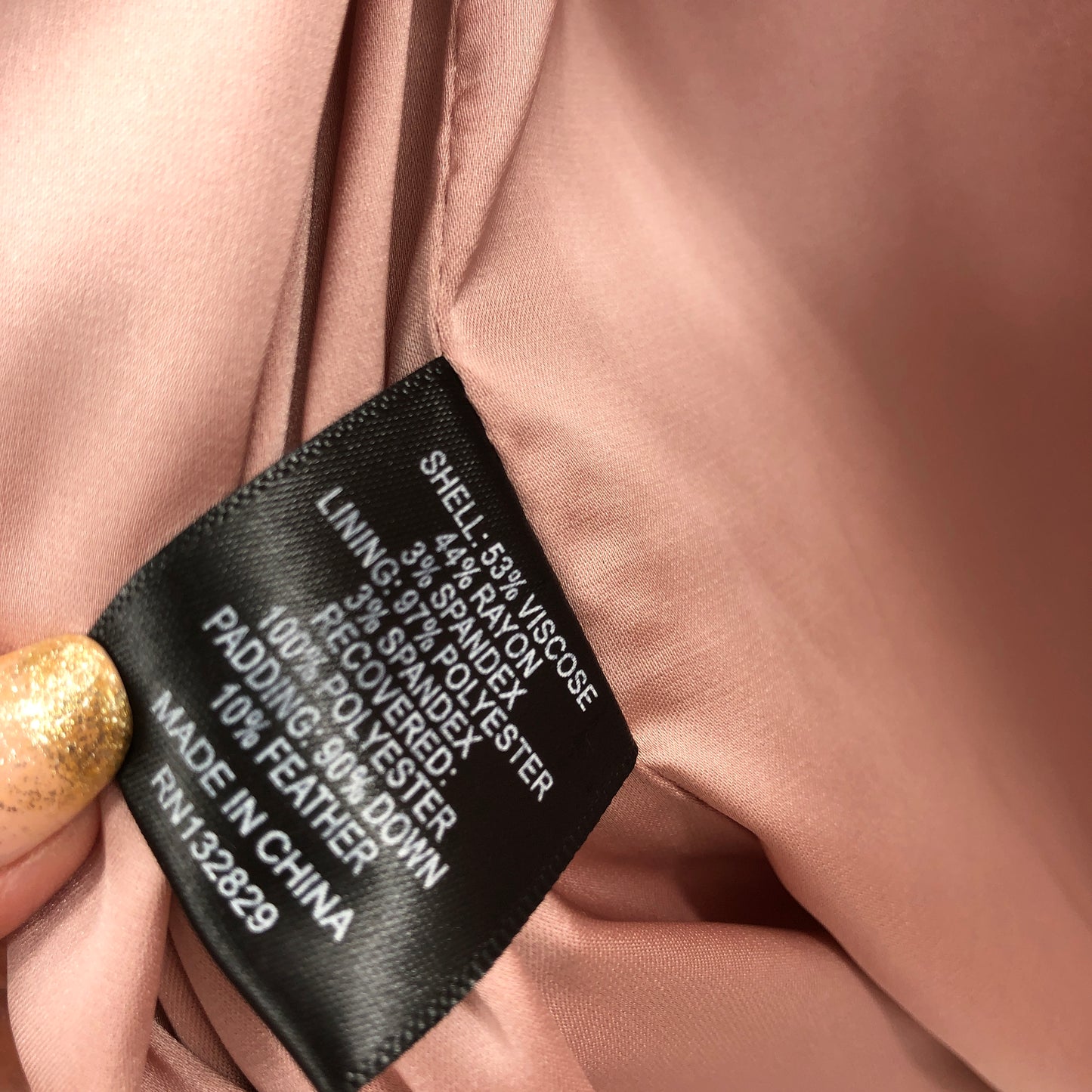 DUNDAS x REVOLVE Bride Audrey Puffer Jacket in Blush Upcycled / Repaired