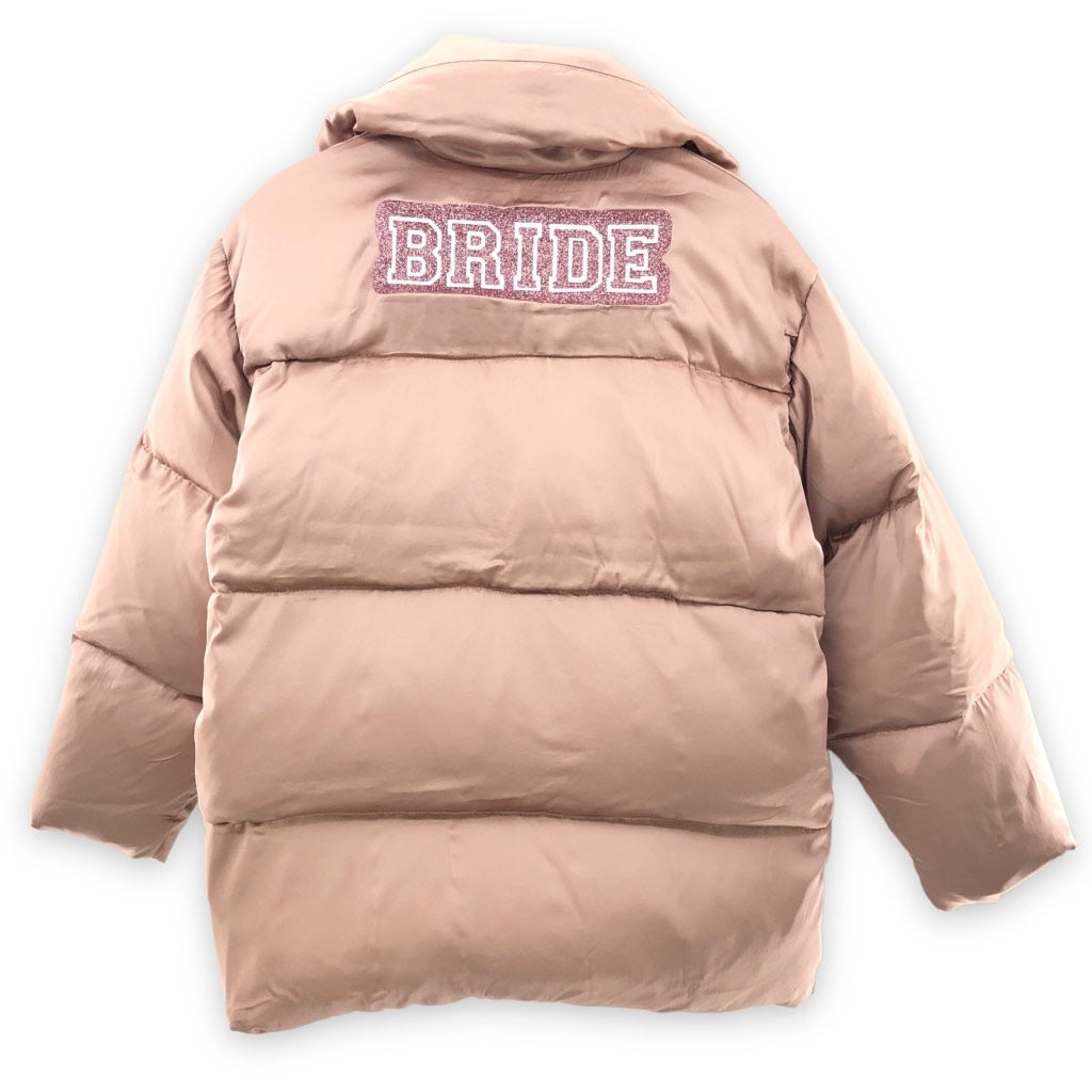 DUNDAS x REVOLVE Bride Audrey Puffer Jacket in Blush Upcycled / Repaired