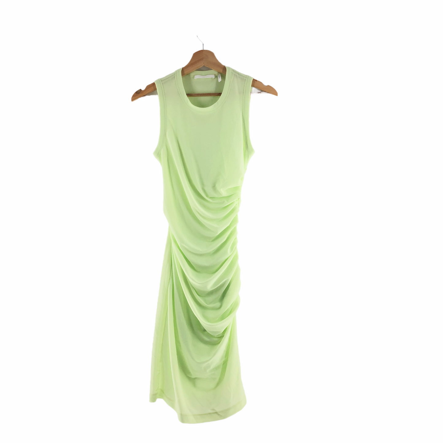 Helmut Lang Twist Sheath Dress Electric Yellow XS