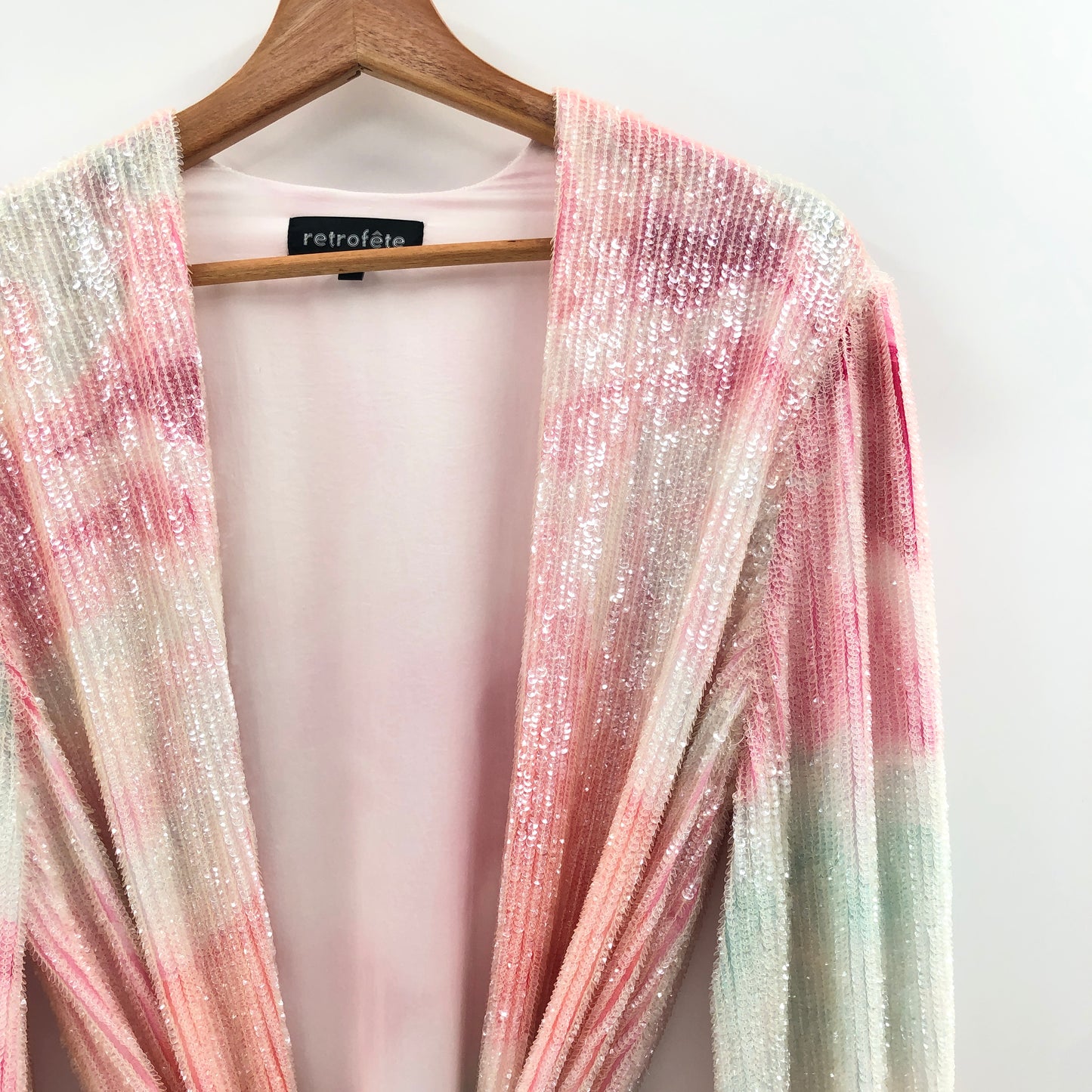 Retrofete Gabrielle Robe Dress in Marble Pink Small