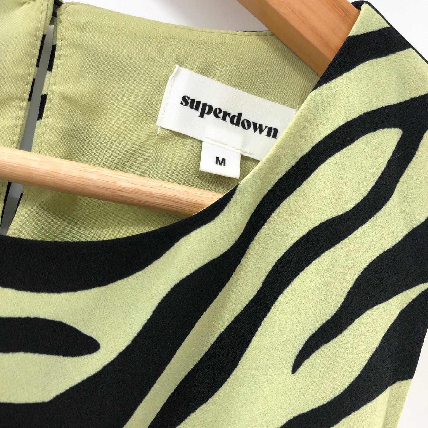 superdown Ivana Cut Out Maxi in Green Zebra