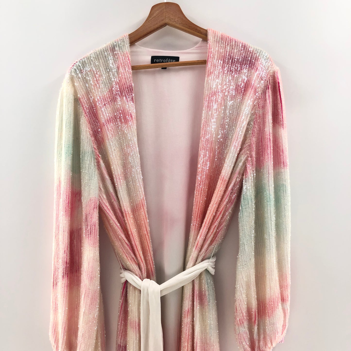 Retrofete Gabrielle Robe Dress in Marble Pink Small