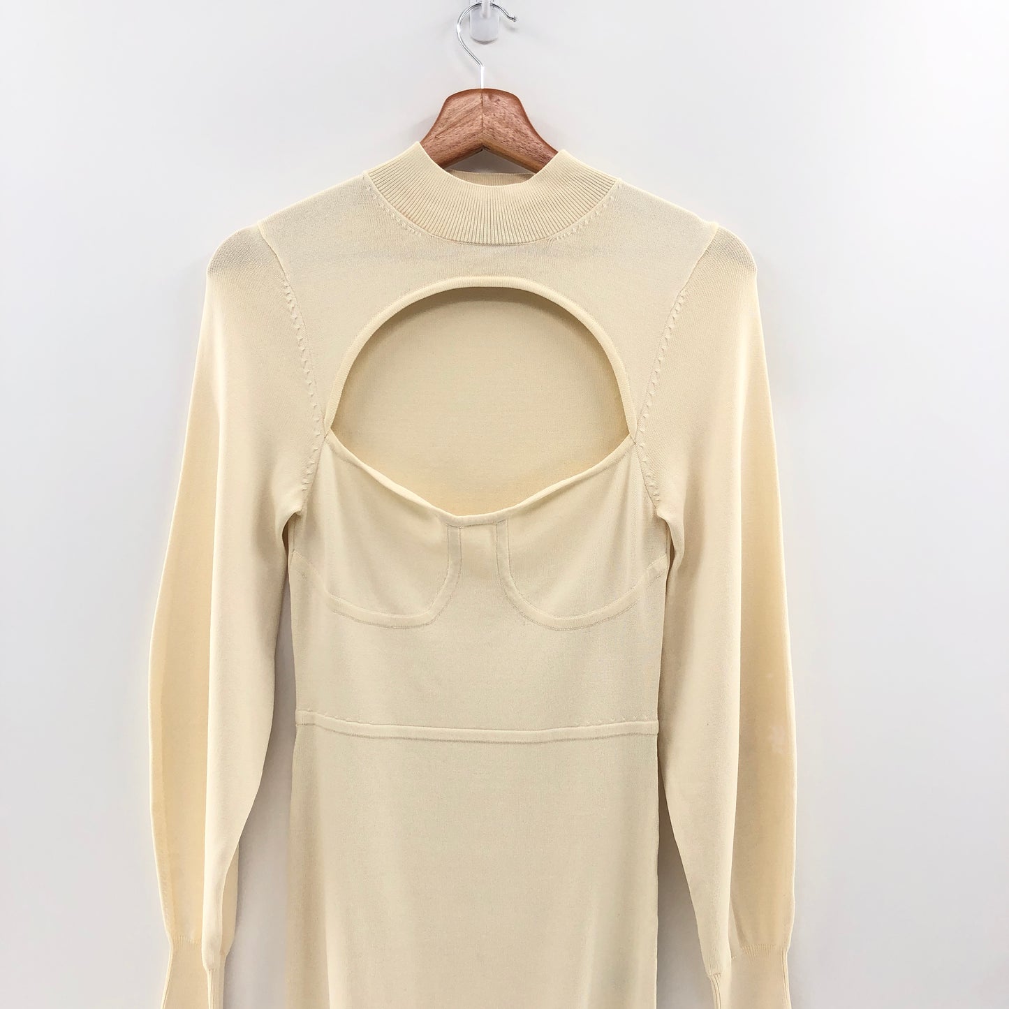 NBD Tanner Ruched Mini Dress in Ivory S