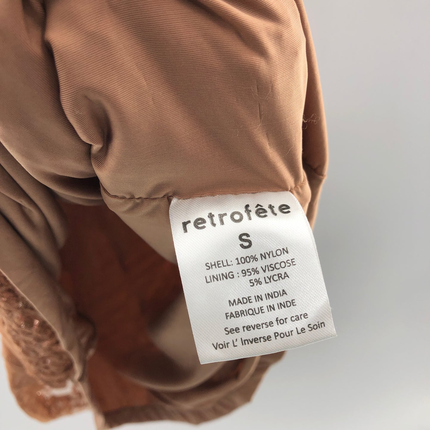 retrofete Mich Mini Dress in Bronze
