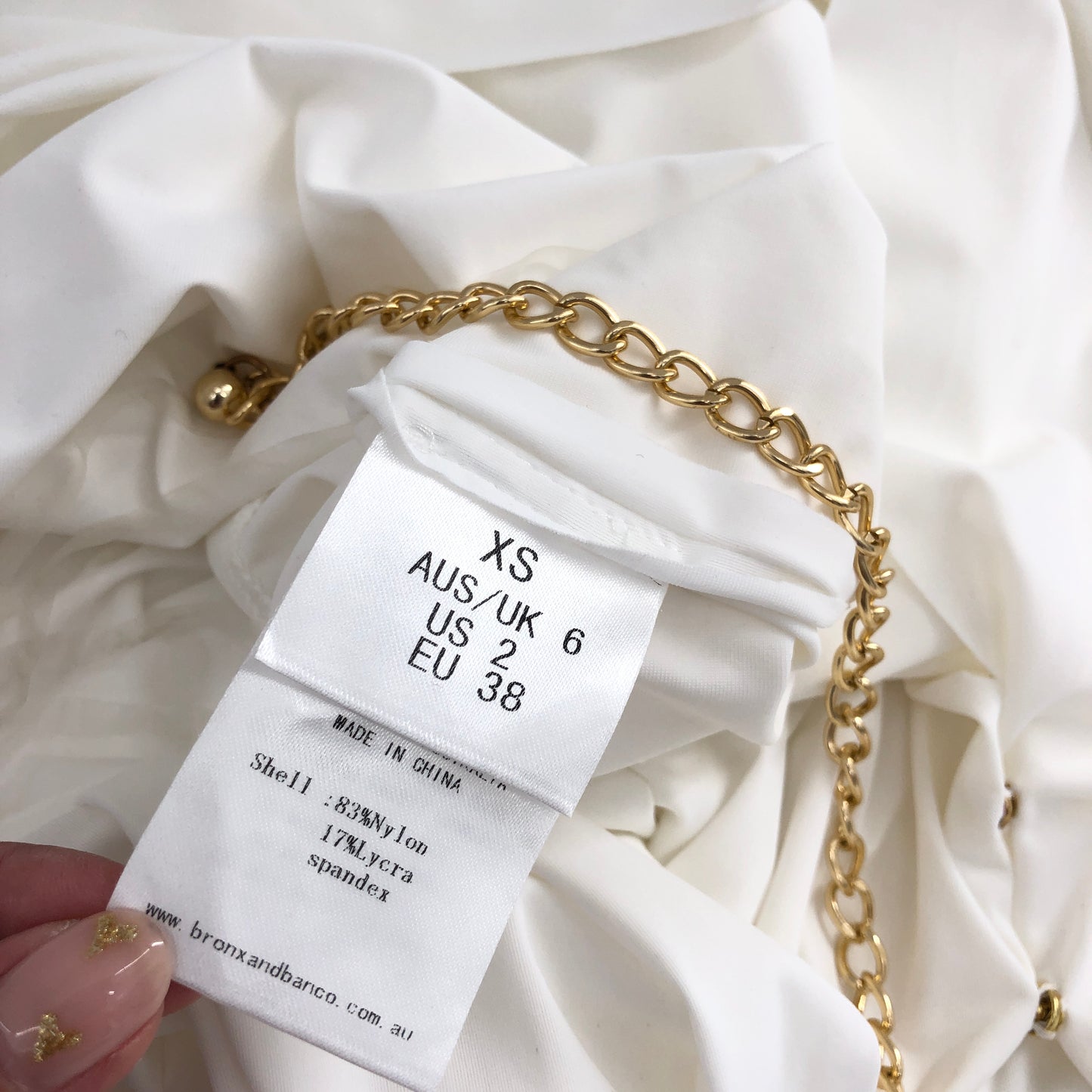 Bronx and Banco Jamilia Dress in White XS