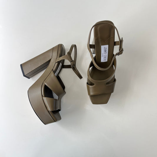 Jimmy Choo Ellison 140 Heel in Caper Green