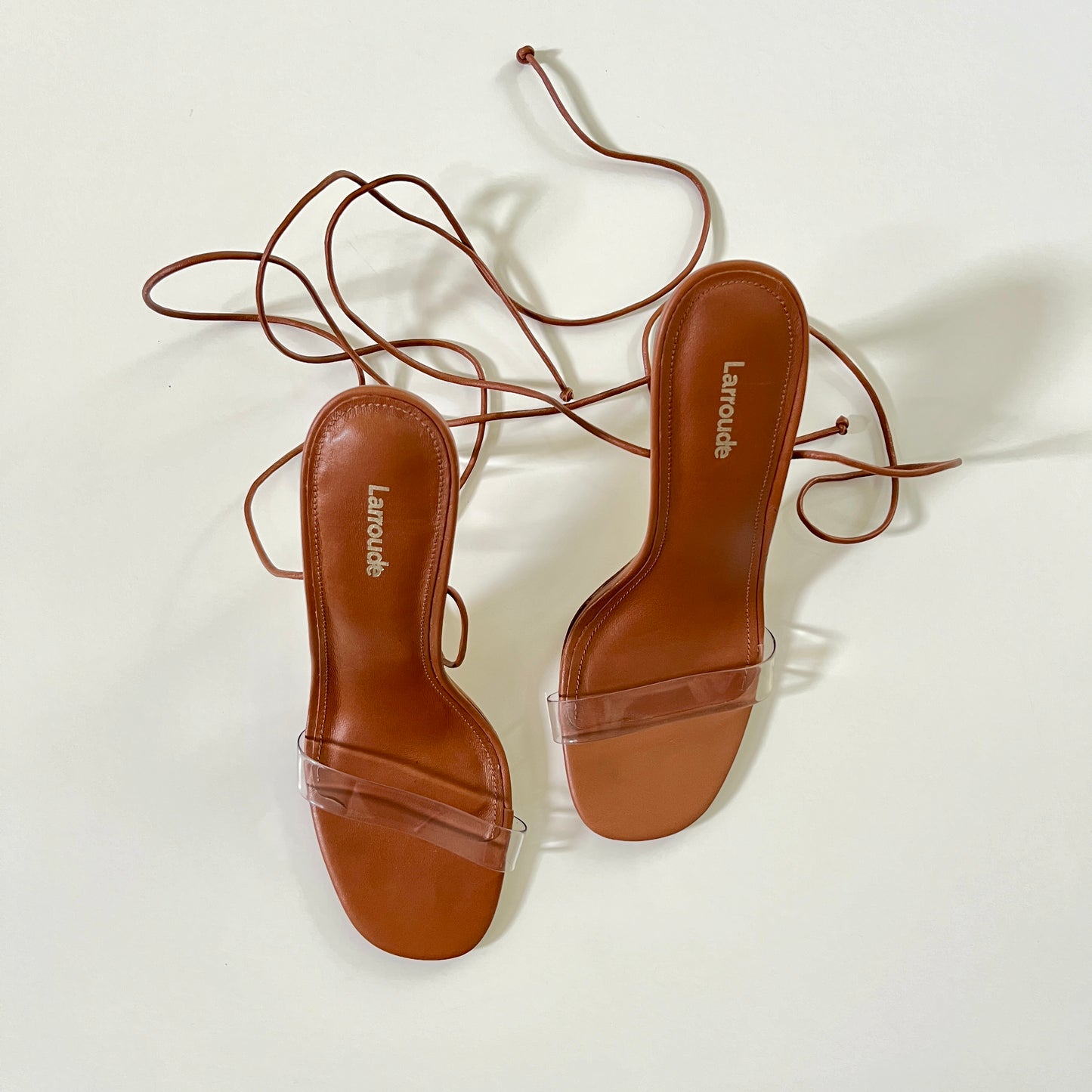 Larroude The Gloria Heel in Caramel
