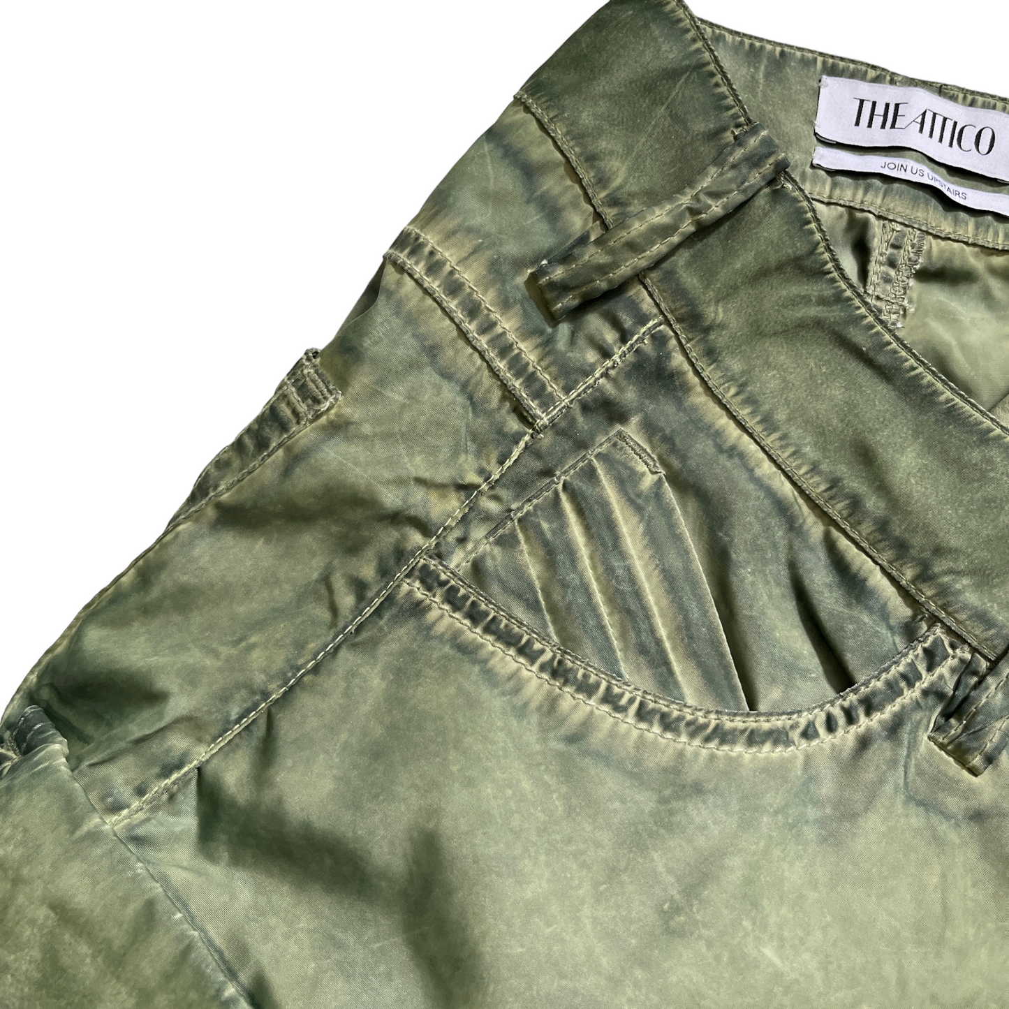 THE ATTICO Fern Long Pant in Military Green