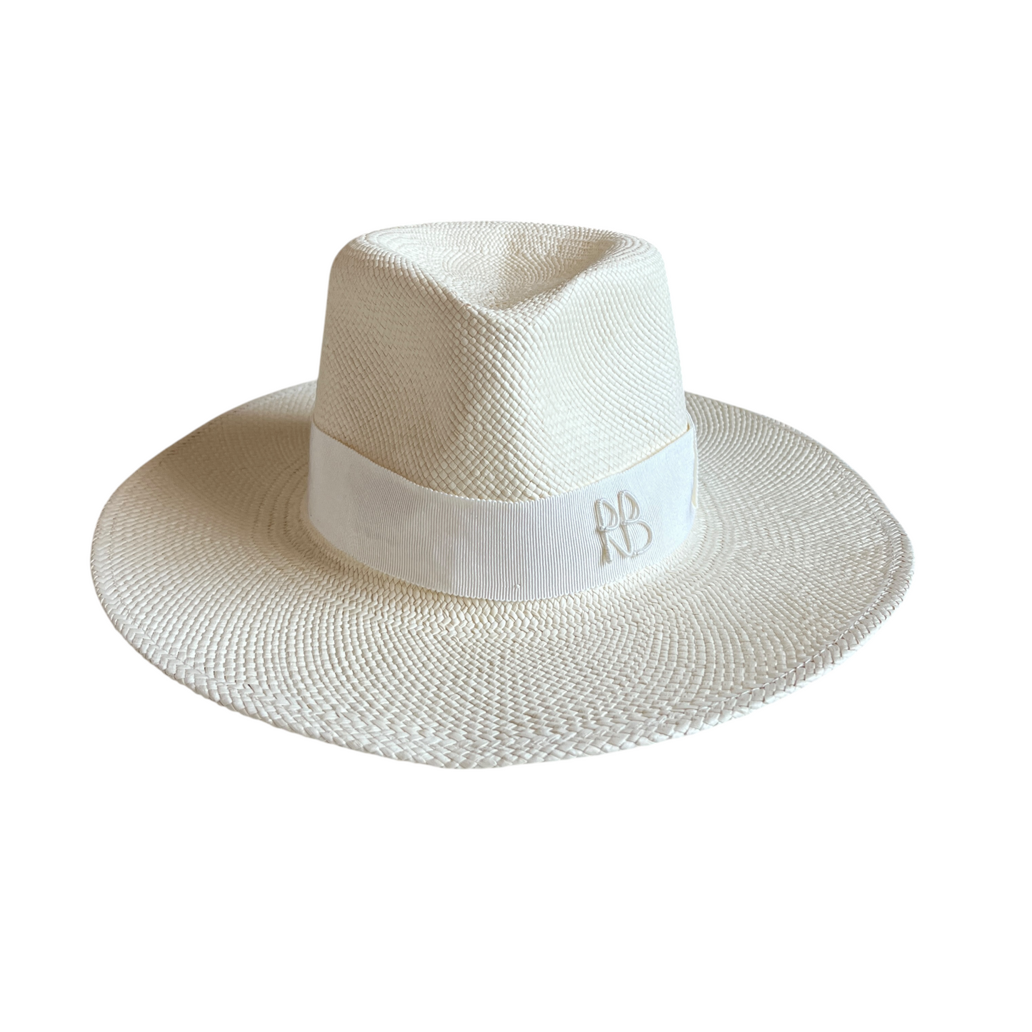 Ruslan Baginskiy Double Chain Strap Fedora Hat in White