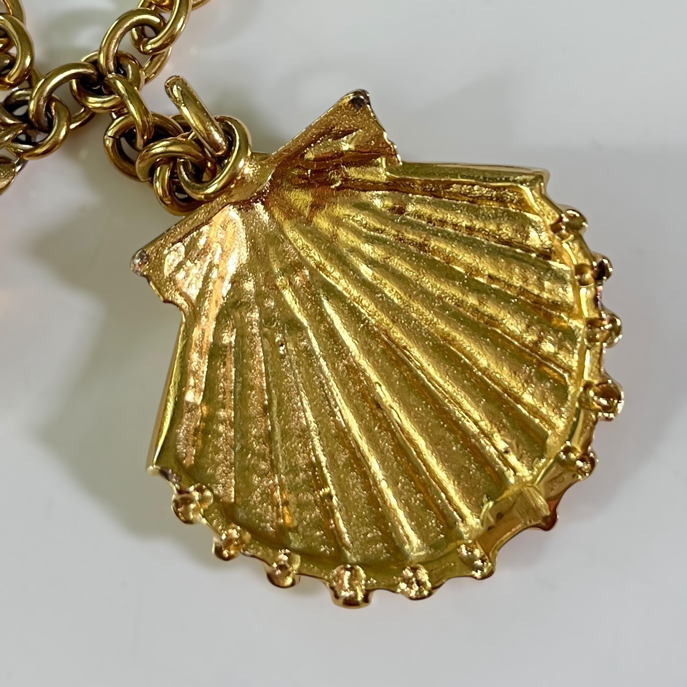 Chloe Shells Belt in Vintage Gold