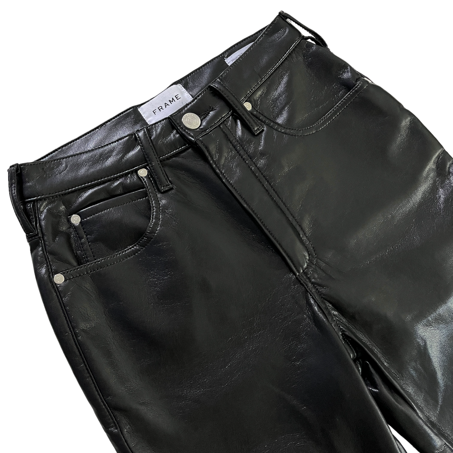 FRAME Le High Tight Straight in Noir
