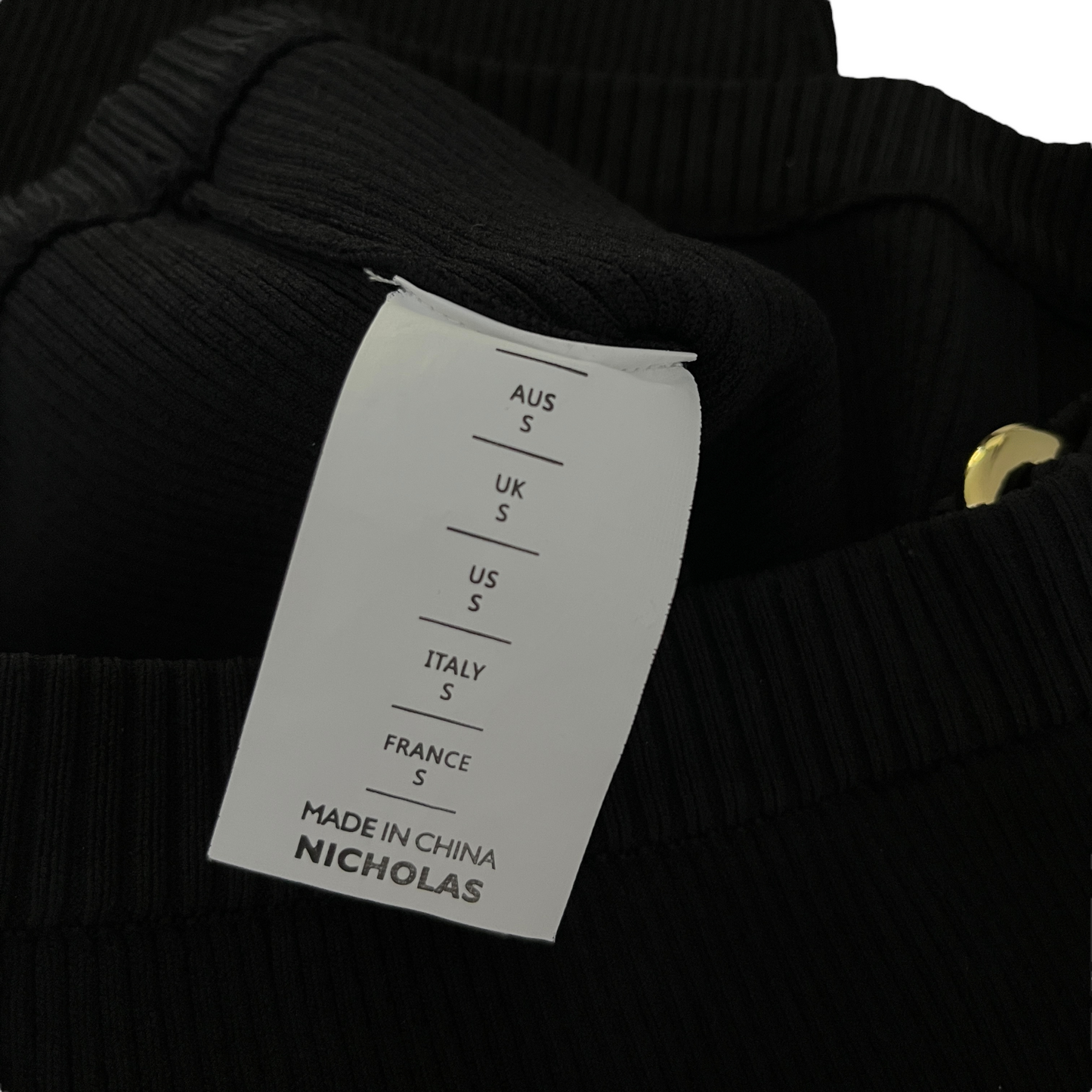 NICHOLAS Kari Double Rings Rib Knit Pant in Black