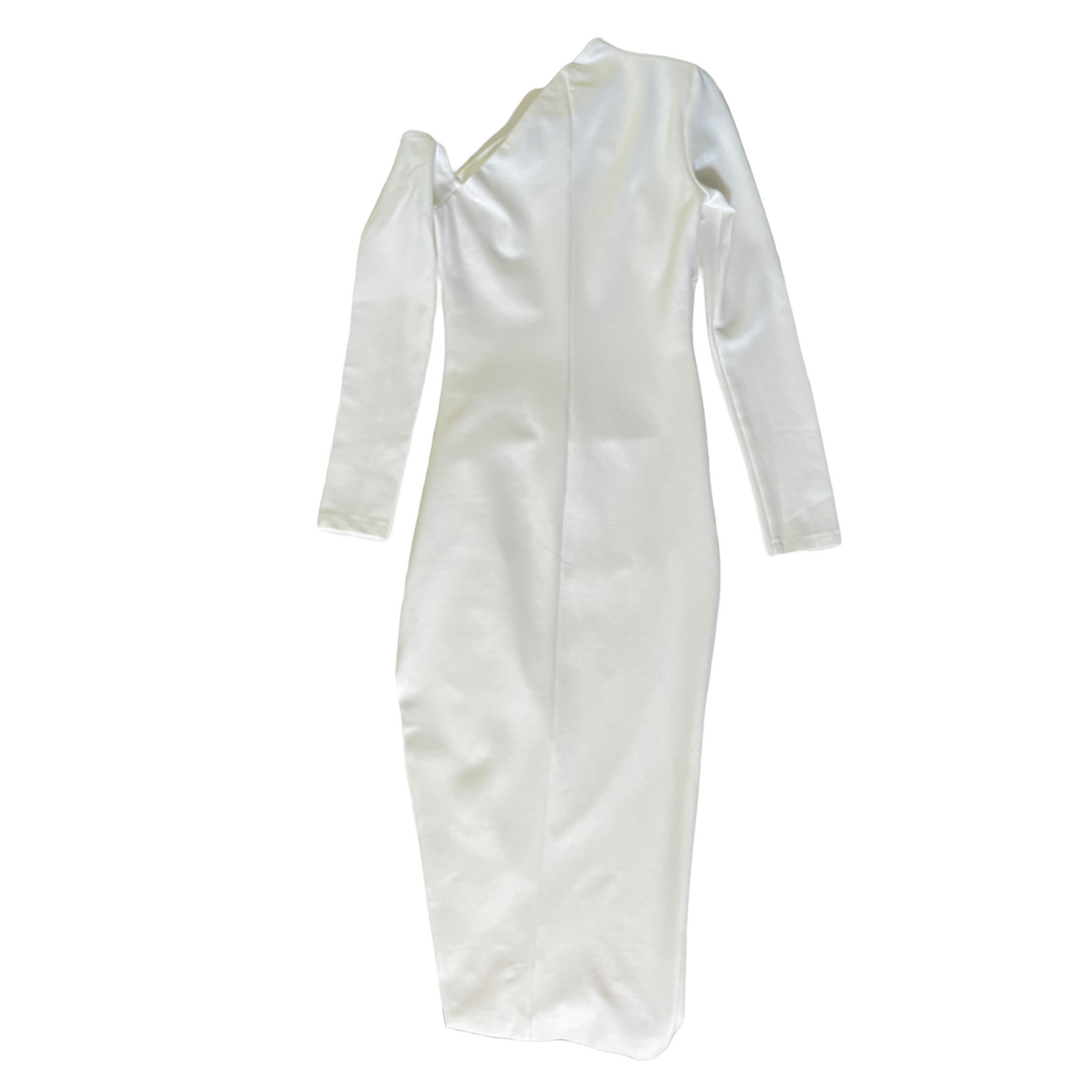 NICHOLAS Shiloh Cold Shoulder Midi Dress in Milk