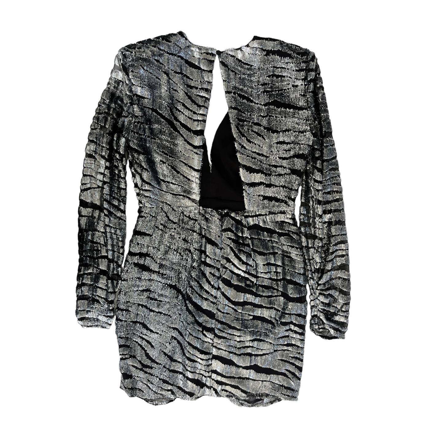 DUNDAS x REVOLVE Stardust Mini Dress in Silver Tiger Small