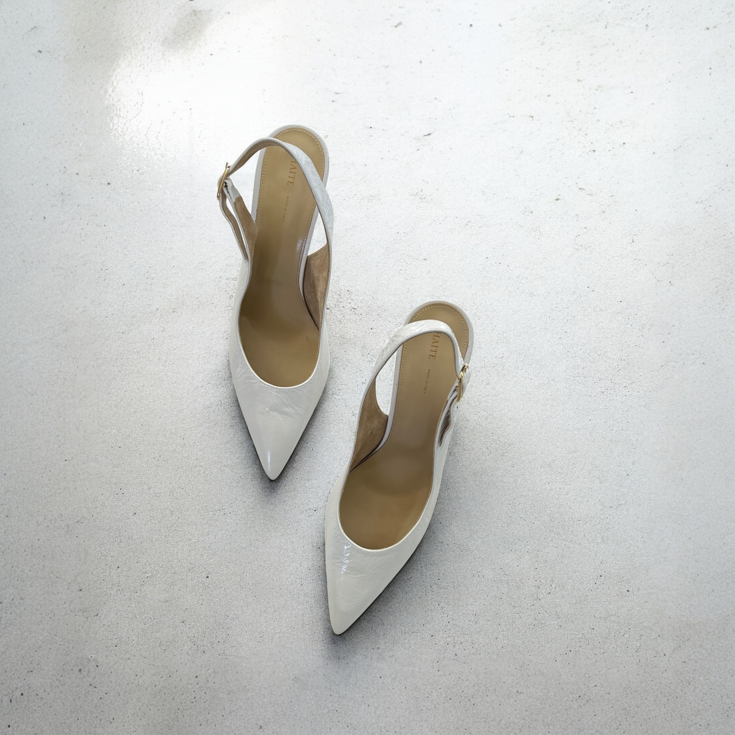 KHAITE River Slingback 75 Pump in White