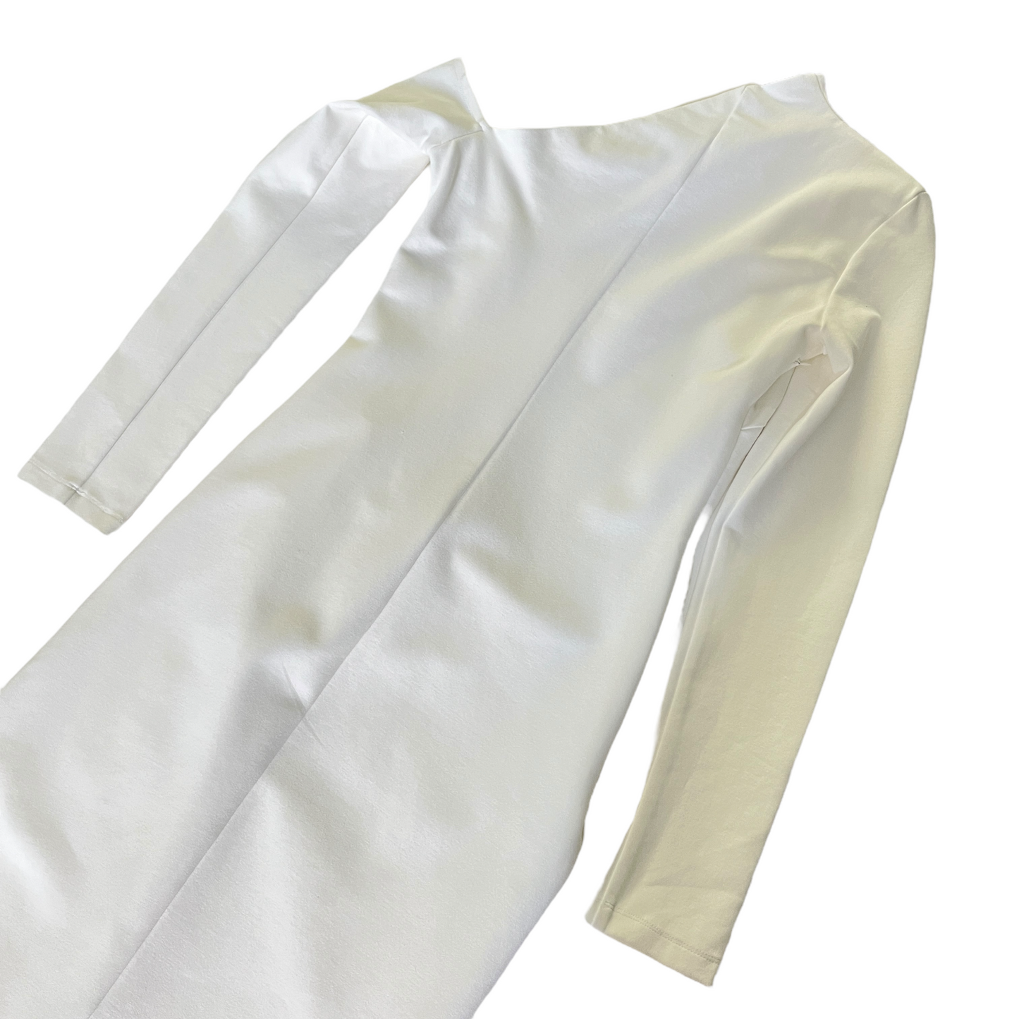 NICHOLAS Shiloh Cold Shoulder Midi Dress in Milk