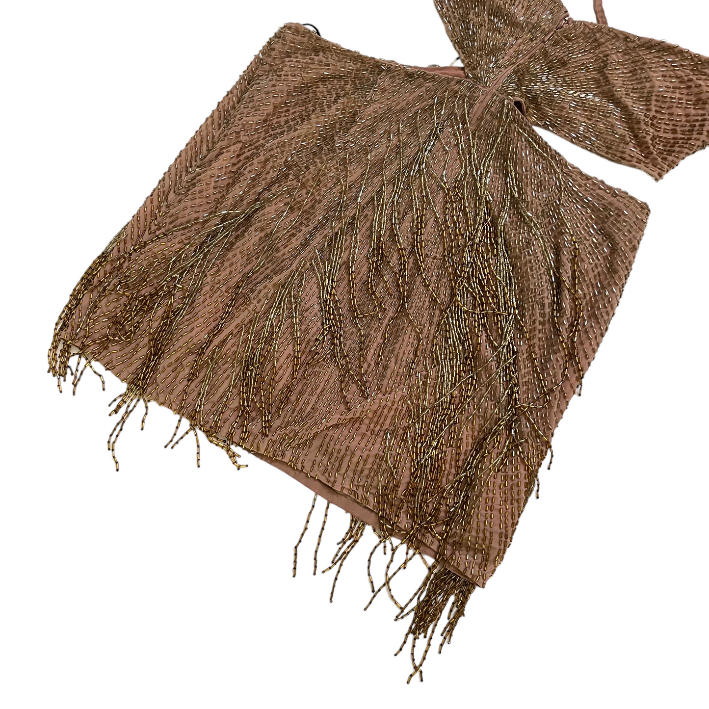 DUNDAS x REVOLVE Cher Embellished Mini Dress in Gold M