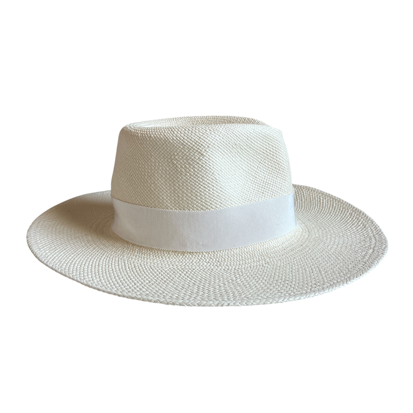 Ruslan Baginskiy Double Chain Strap Fedora Hat in White