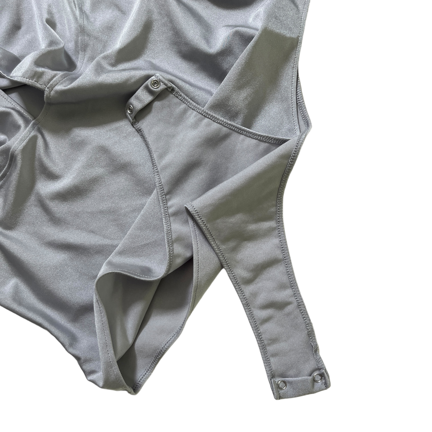 Coperni Twisted Cut Out Jersey Bodysuit in Pearl Grey