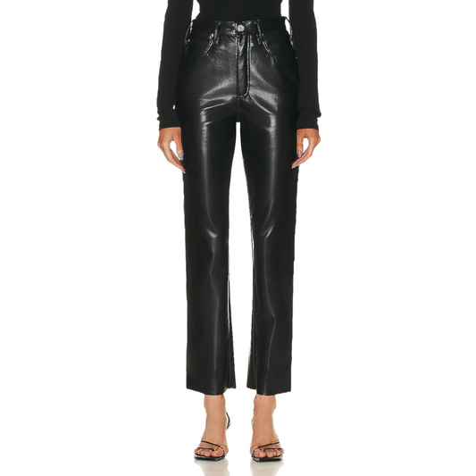 FRAME Le High Tight Straight in Noir