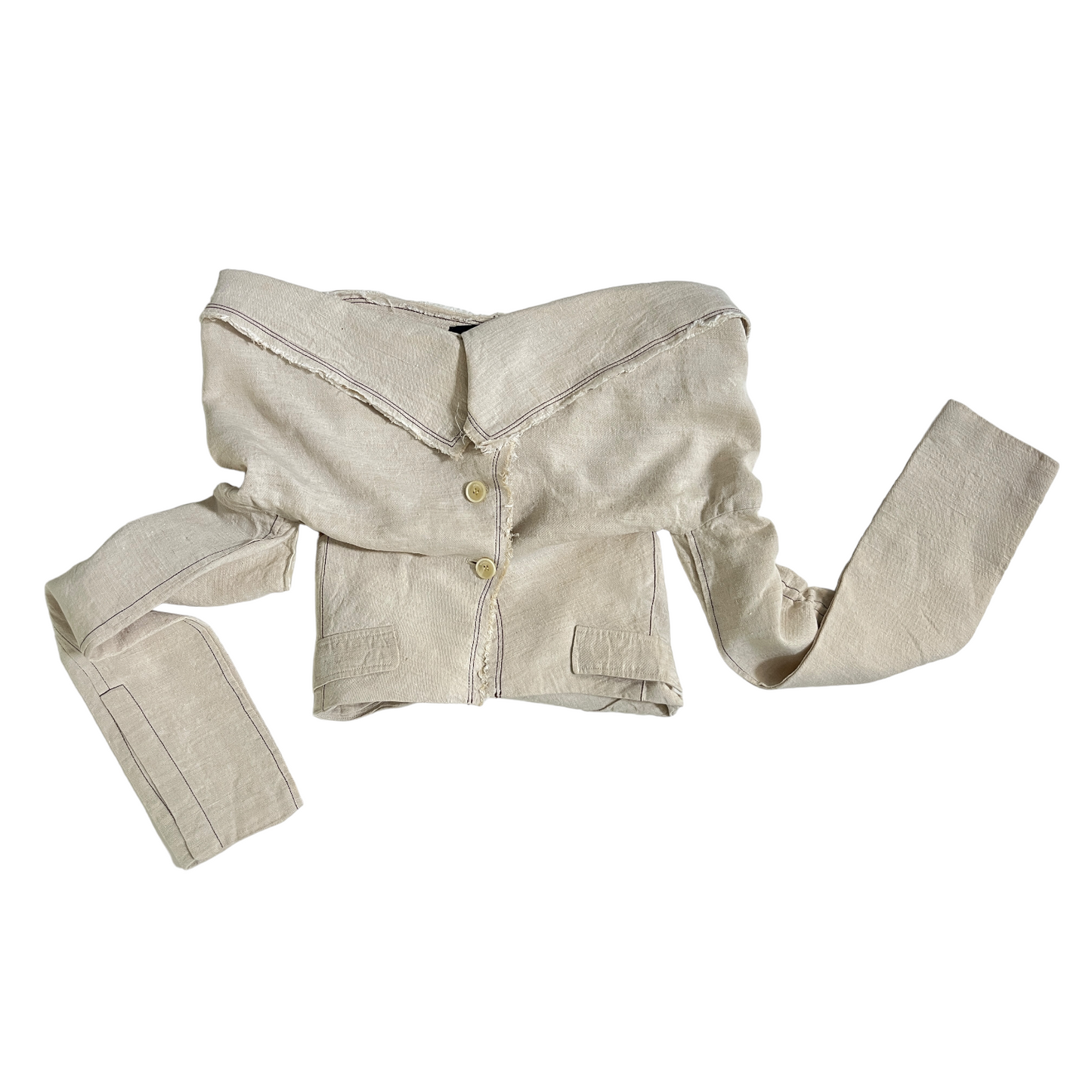 JACQUEMUS La Veste Camargue in Light Beige 6