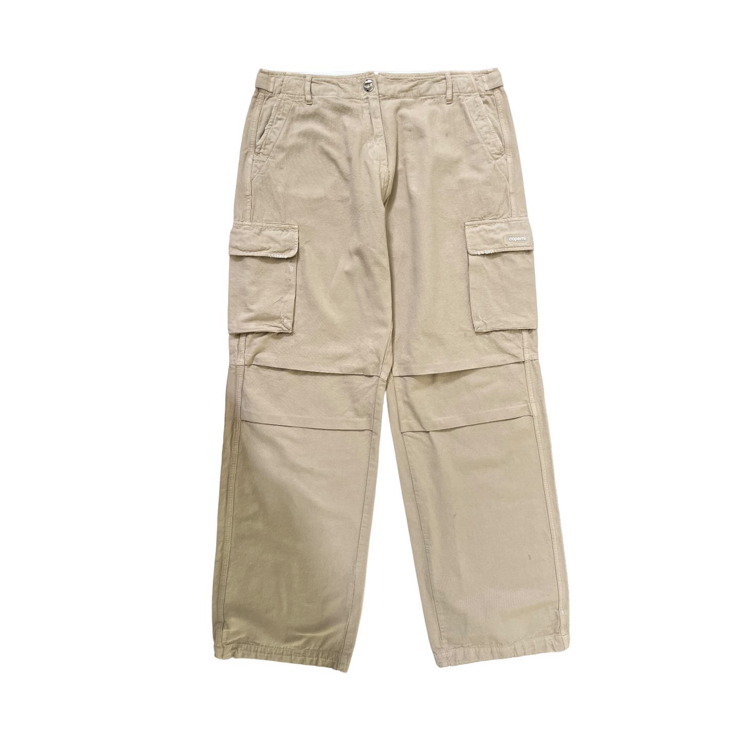 Coperni Canvas Wide Leg Cargo Pants in Beige