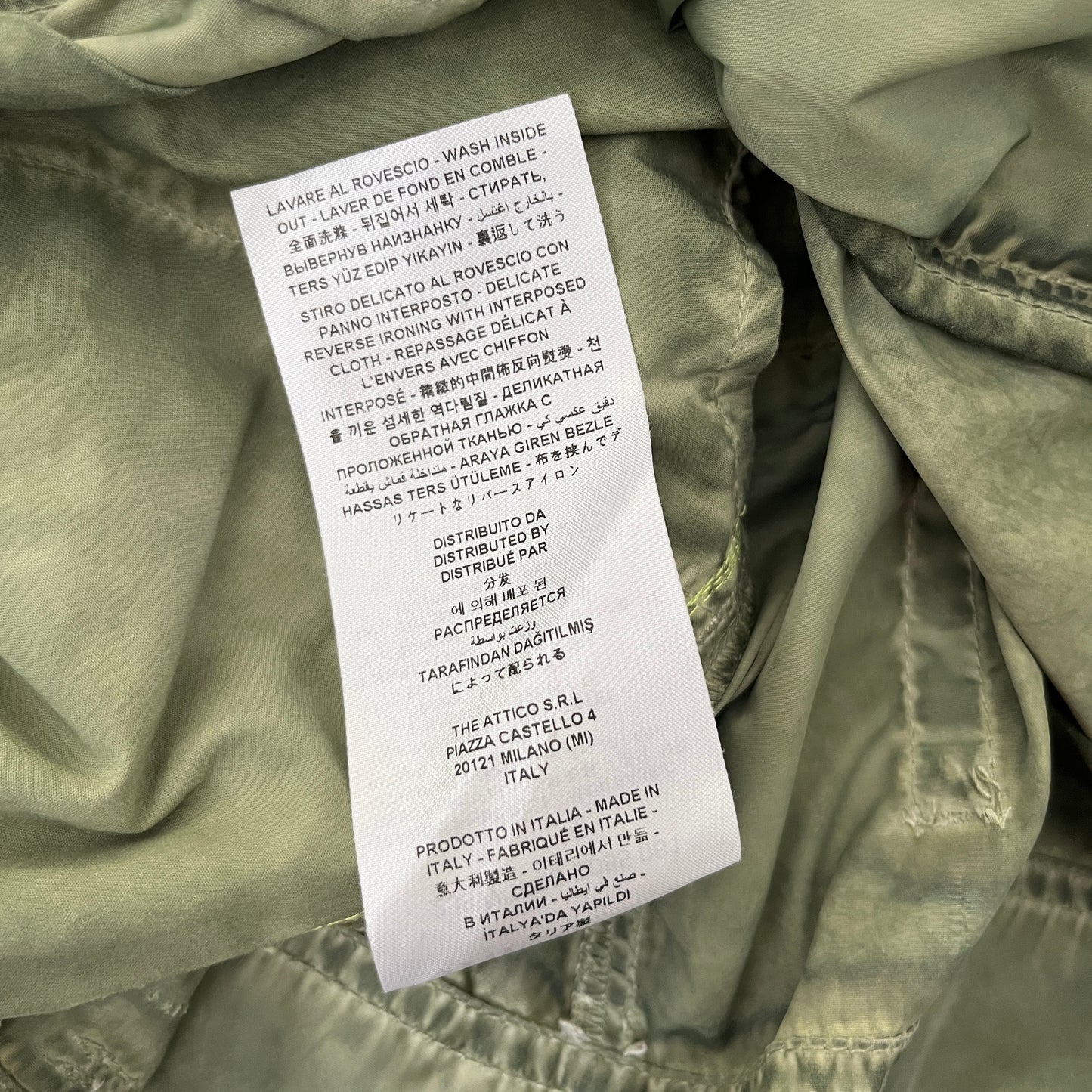 THE ATTICO Fern Long Pant in Military Green