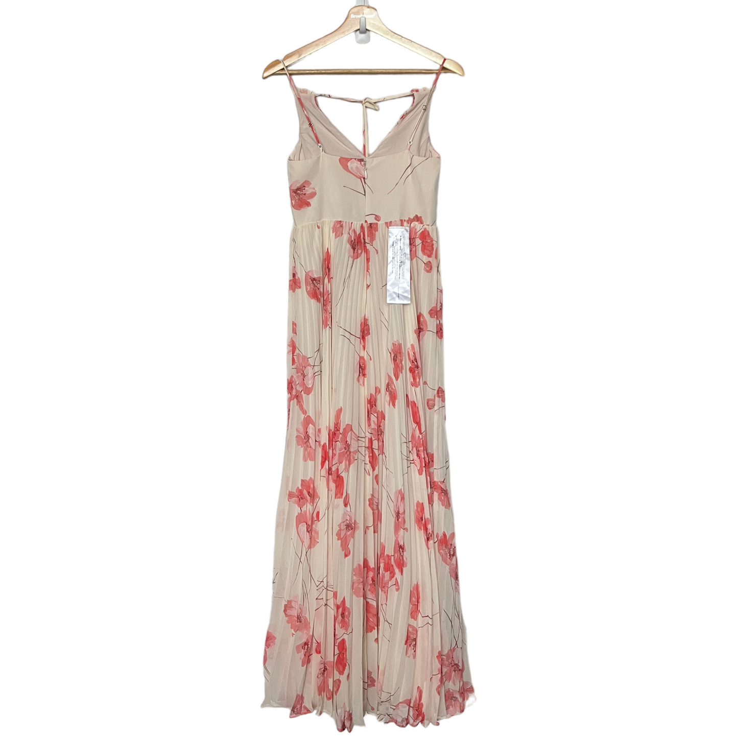 BCBGMAXAZRIA Tossed Poppies Maxi Dress in Sheer Pink Combo