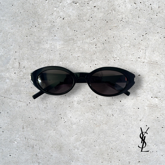 Saint Laurent Oval Sunglasses in Black