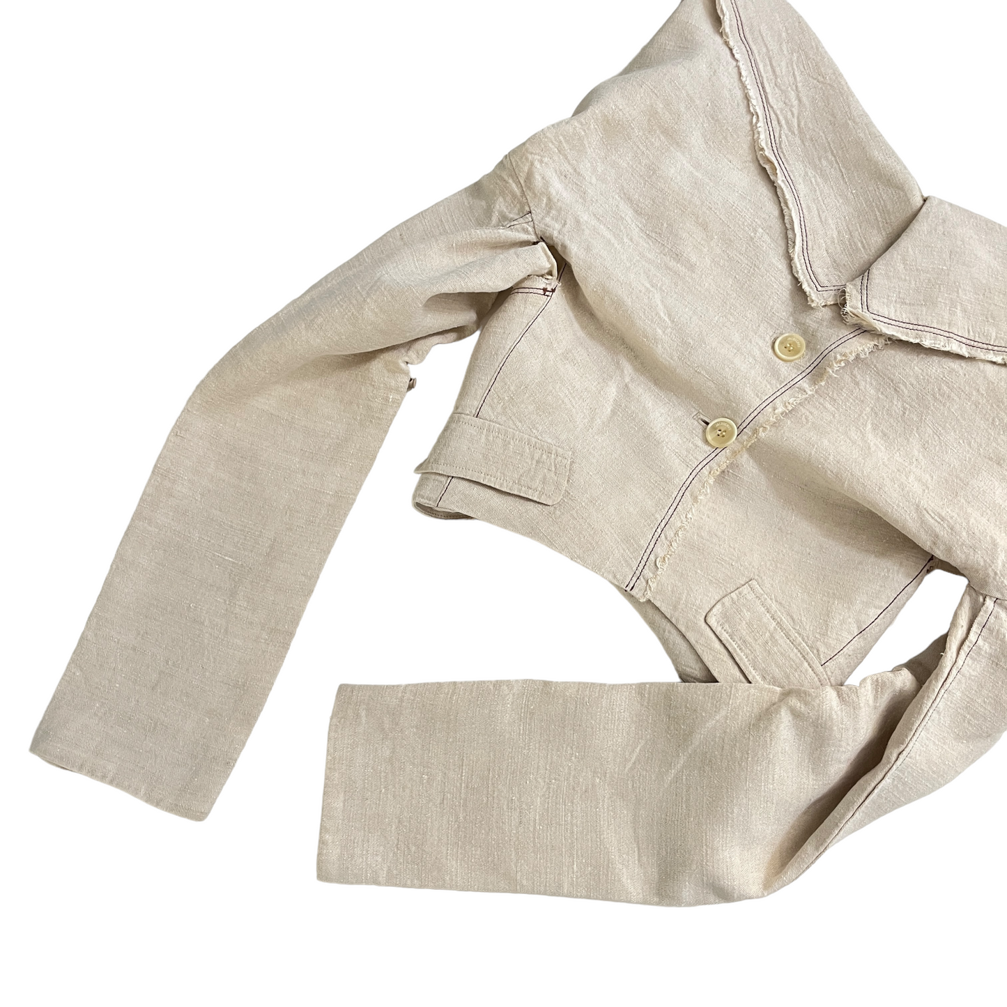 JACQUEMUS La Veste Camargue in Light Beige 6