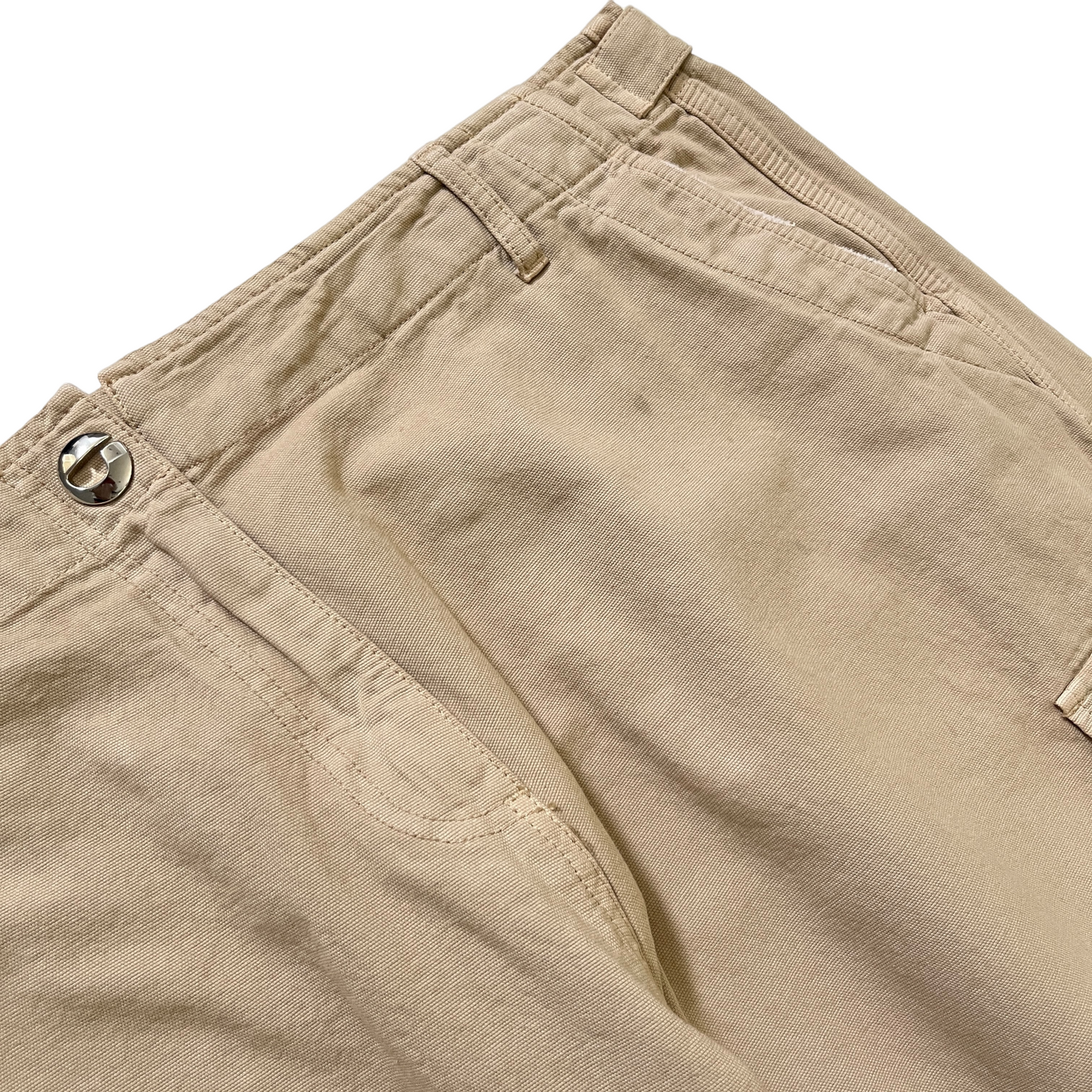 Coperni Canvas Wide Leg Cargo Pants in Beige