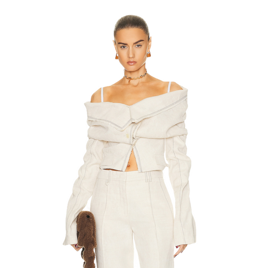 JACQUEMUS La Veste Camargue in Light Beige
