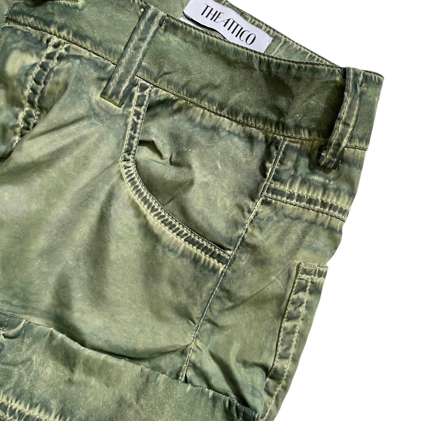 THE ATTICO Fern Long Pant in Military Green