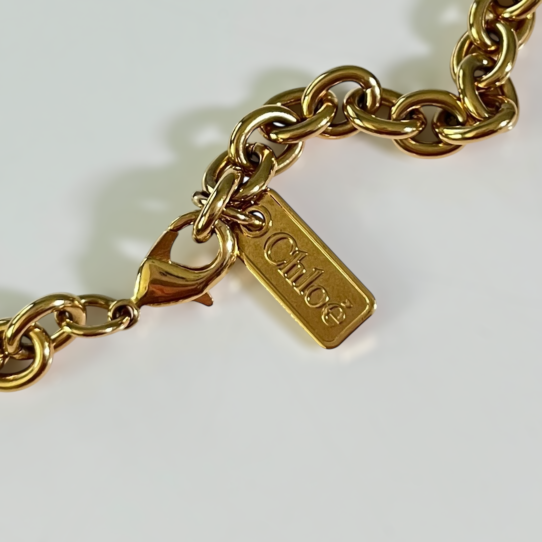 Chloe Shells Belt in Vintage Gold
