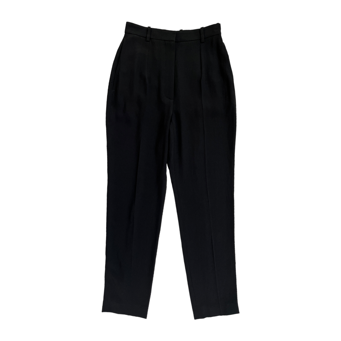 Alexander McQueen High Waisted Cigarette Pant in Black