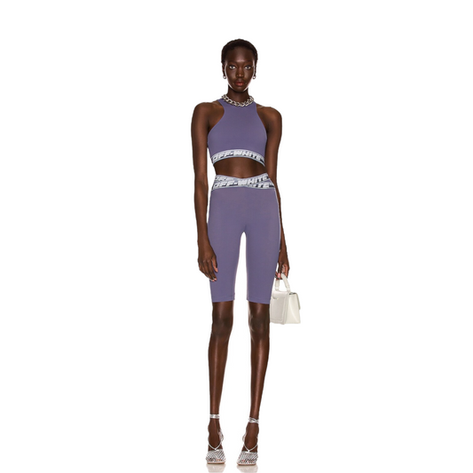 OFF-WHITE Athleisure Logo Band Short in Grey