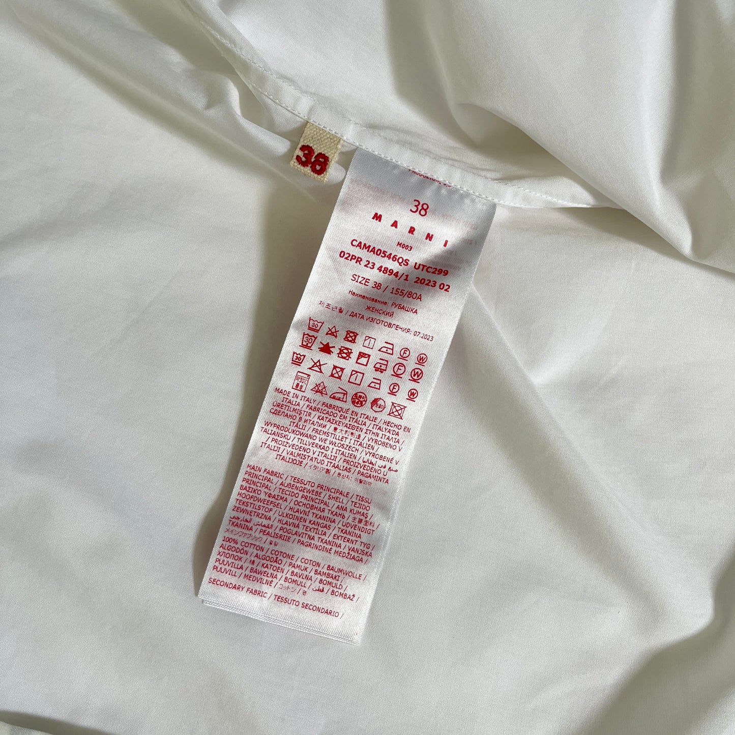 Marni Long Sleeve Top in Lily White Small