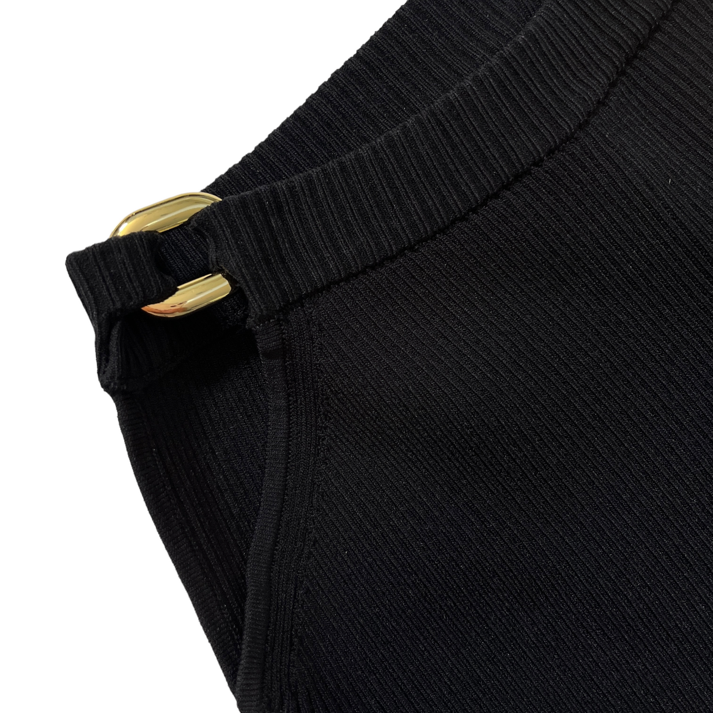 NICHOLAS Kari Double Rings Rib Knit Pant in Black