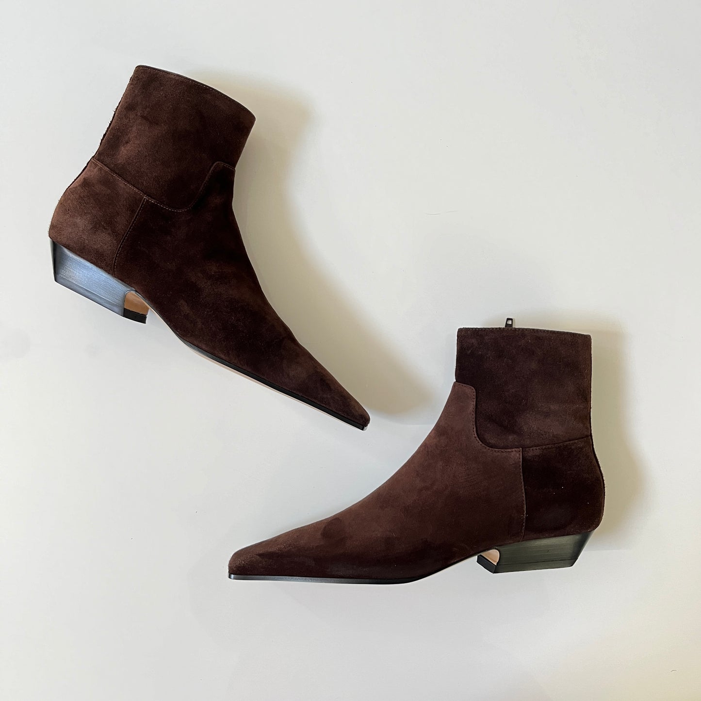 KHAITE Marfa Classic Flat Ankle Boot in Coffee