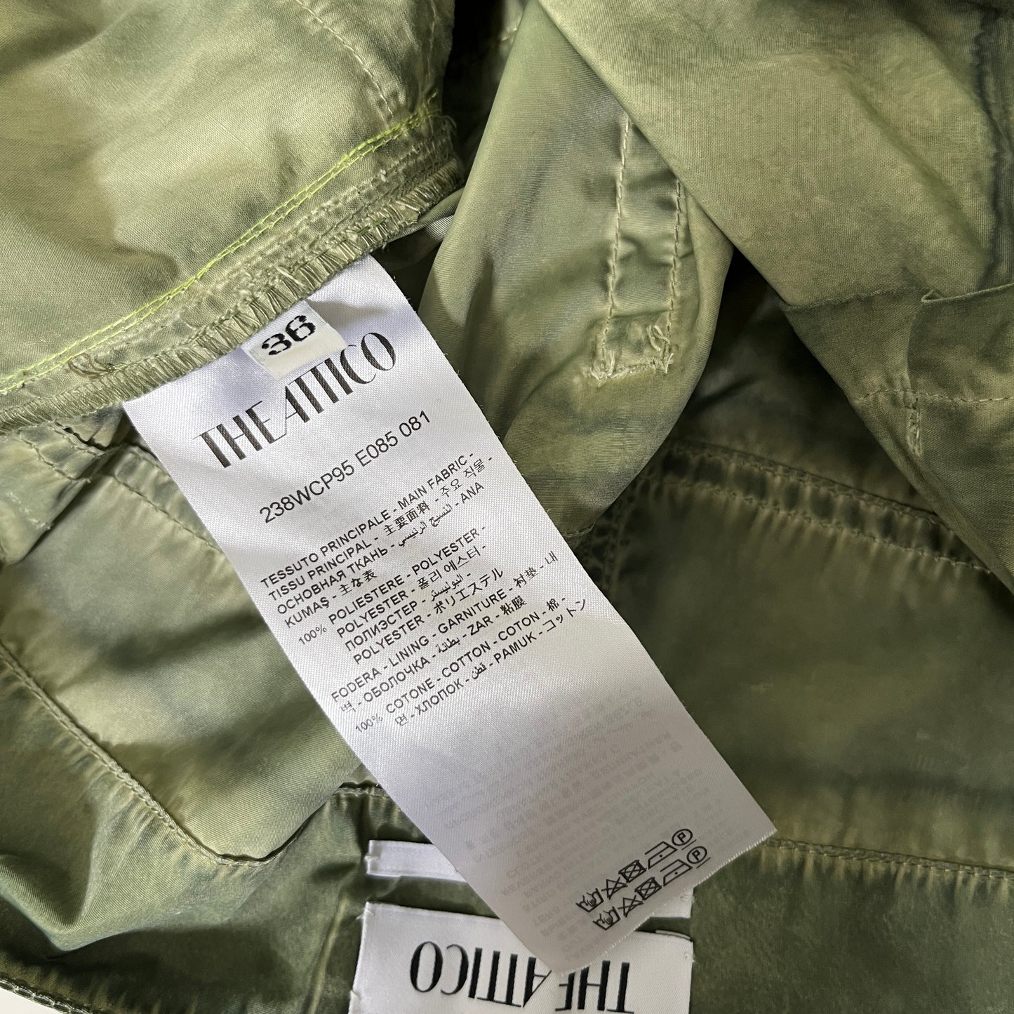 THE ATTICO Fern Long Pant in Military Green