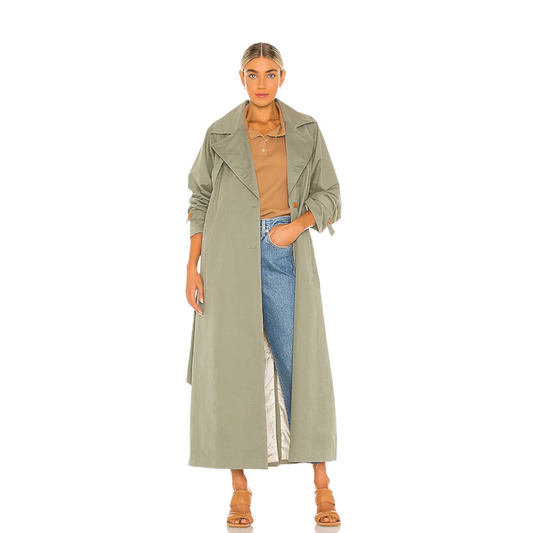 L'Academie Trench Coat in green