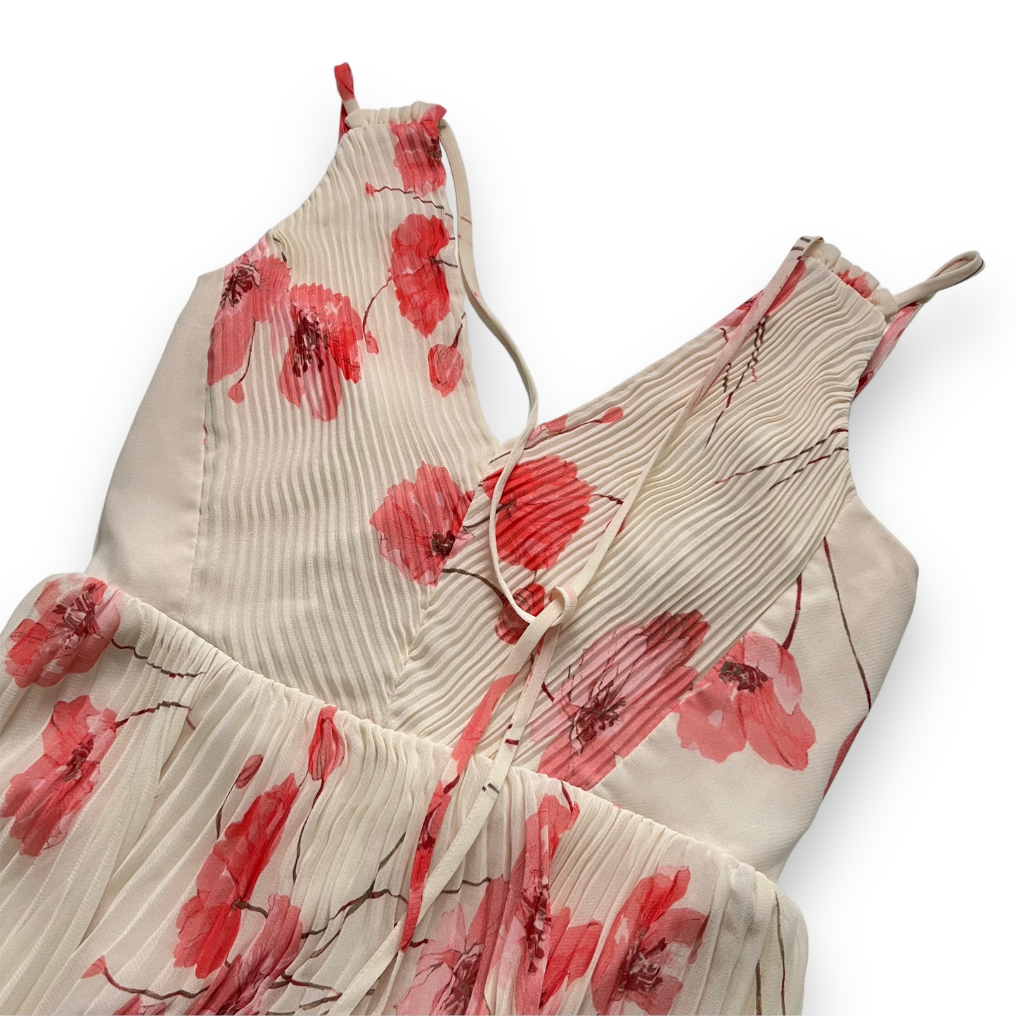 BCBGMAXAZRIA Tossed Poppies Maxi Dress in Sheer Pink Combo