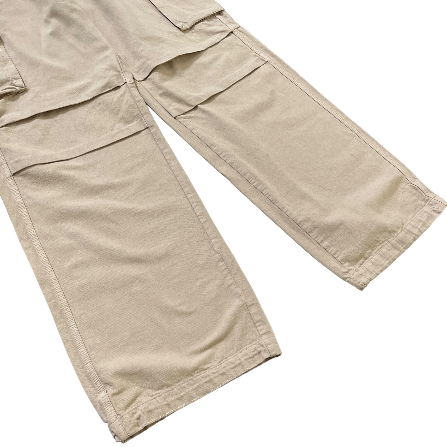 Coperni Canvas Wide Leg Cargo Pants in Beige