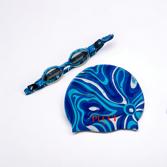 Emilio Pucci Swimming Set in Blue