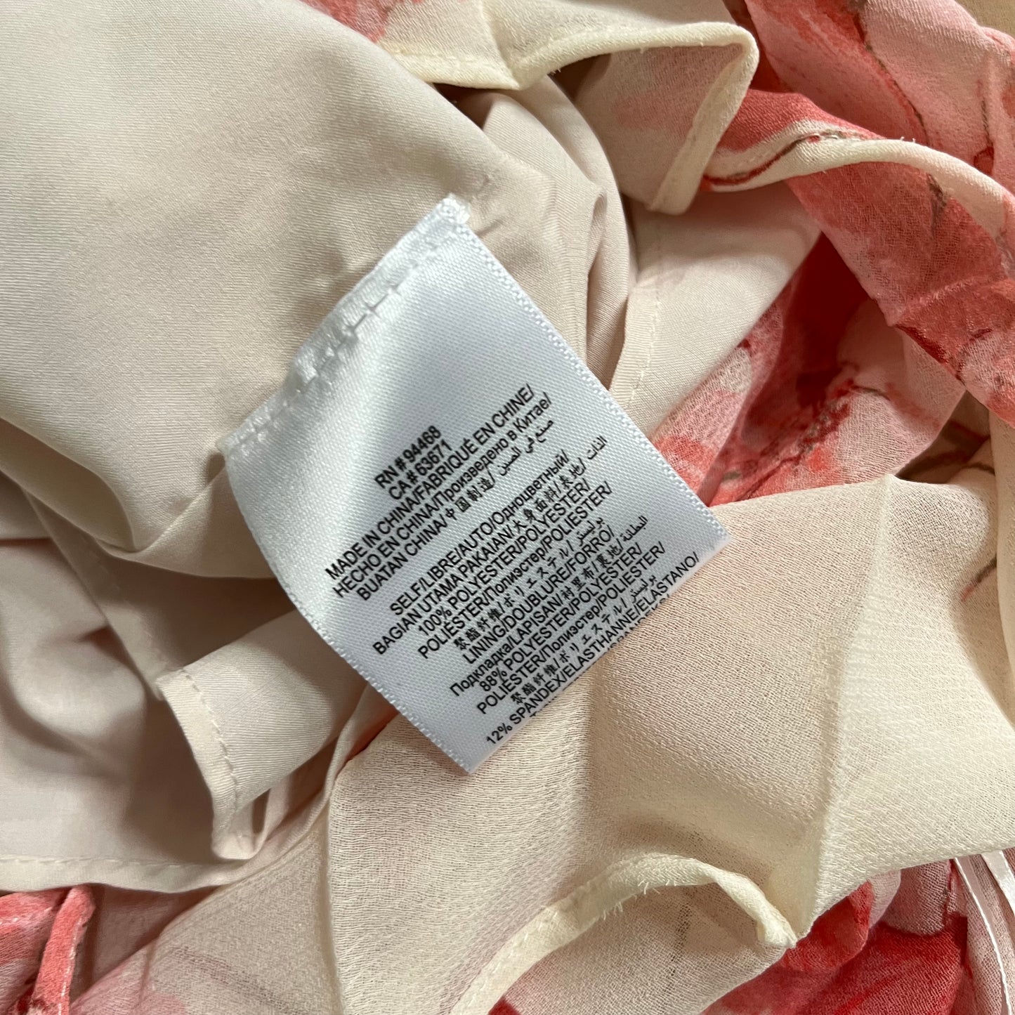 BCBGMAXAZRIA Tossed Poppies Maxi Dress in Sheer Pink Combo