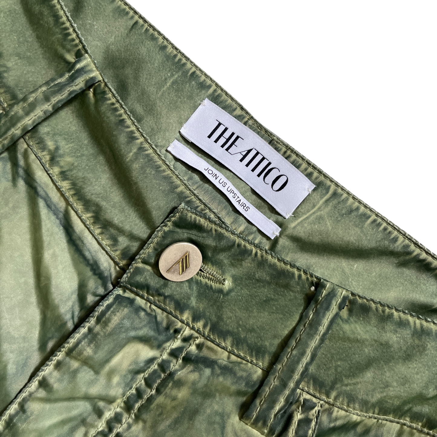 THE ATTICO Fern Long Pant in Military Green
