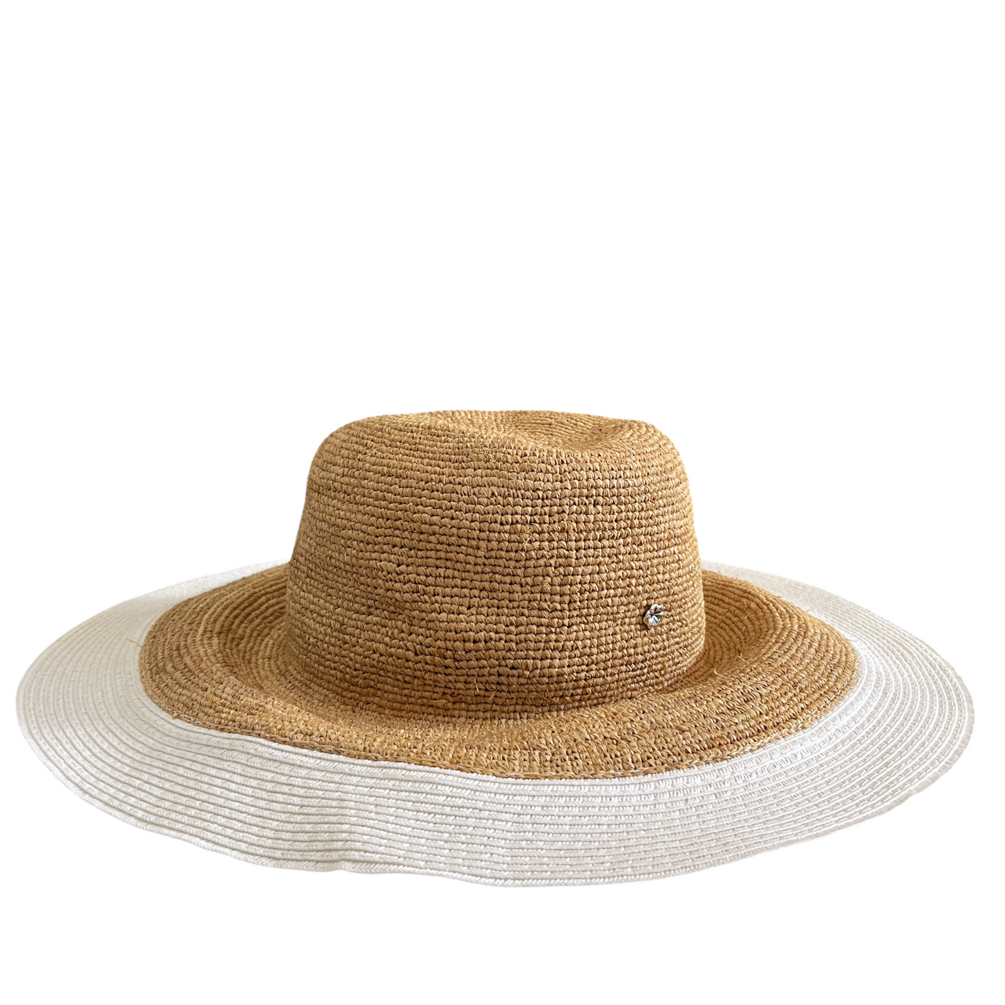 florabella Lucia Brim Sunhat in Natural & White