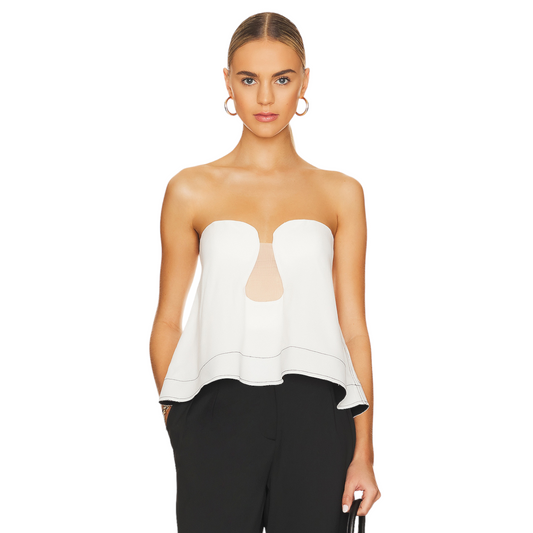 L'Academie Vera Top in White