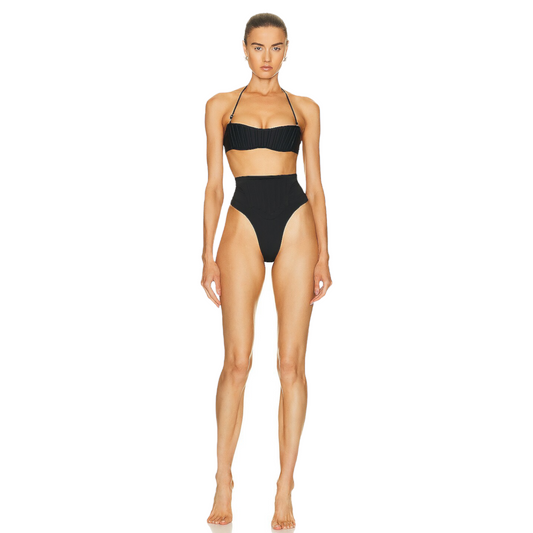Mugler decorative-stitching Bikini Top